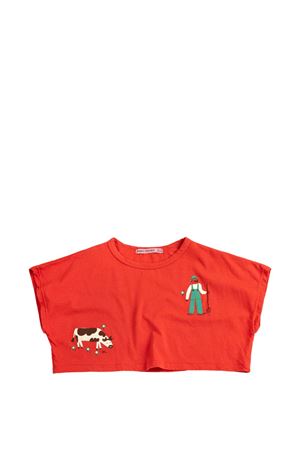 t-shirt in cotone rosso BOBO CHOSES KIDS | B126AC024.